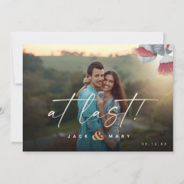 Minimalistisch Botanisch Save the Date mit Foto