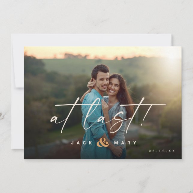 Minimalistisch Botanisch Save the Date mit Foto (Vorderseite)