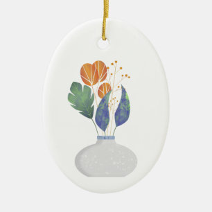 Minimalistisch Bouquet Keramik Ornament