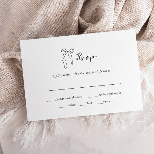 Minimalistisch Bow   Wahl zum Hochzeitsessen RSVP Karte