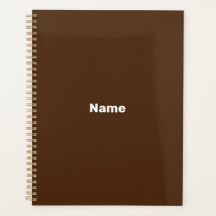 Minimalistisch braun, benutzerdefiniert, Monogramm Planer