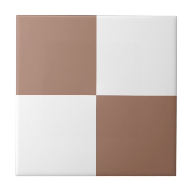 Minimalistisch-braun-weiß geometrisch fliese (Vorderseite)