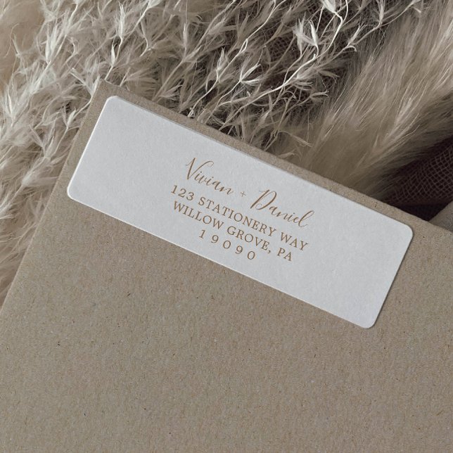 Minimalistisch-braune Rücksendeadresse (Von Creator hochgeladen)