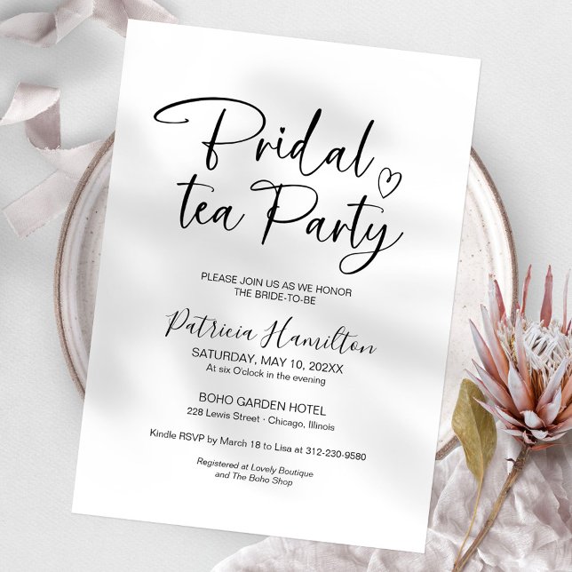 Minimalistisch Bridal Tea Party Einladung (Von Creator hochgeladen)