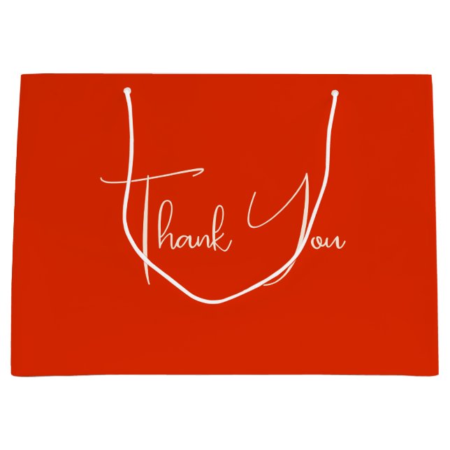 Minimalistisch Bright Ferrari Red Große Geschenktüte (Vorderseite)