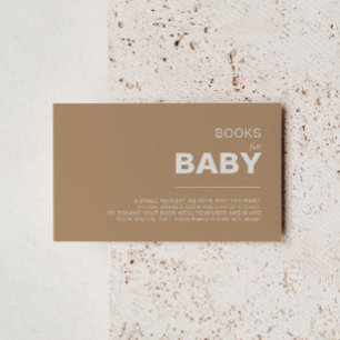 Minimalistisch Brown Baby Showbuchanfrage Begleitkarte