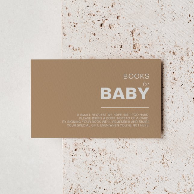 Minimalistisch Brown Baby Showbuchanfrage Begleitkarte (Von Creator hochgeladen)