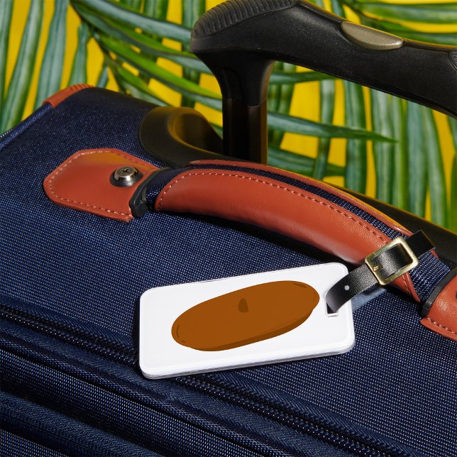 Minimalistisch Brown Beret French Hat Gepäckanhänger (Von Creator hochgeladen)