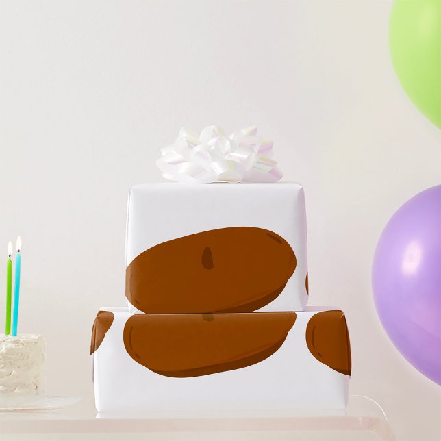 Minimalistisch Brown Beret French Hat Geschenkpapier (Von Creator hochgeladen)