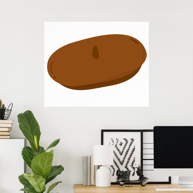 Minimalistisch Brown Beret French Hat Poster (Von Creator hochgeladen)