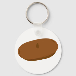 Minimalistisch Brown Beret French Hat Schlüsselanhänger