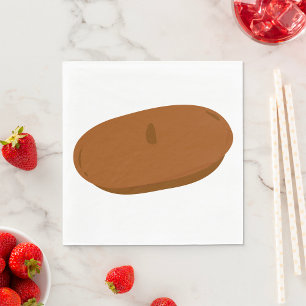 Minimalistisch Brown Beret French Hat Serviette