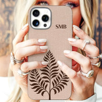 Minimalistisch Brown Botanic Monogram