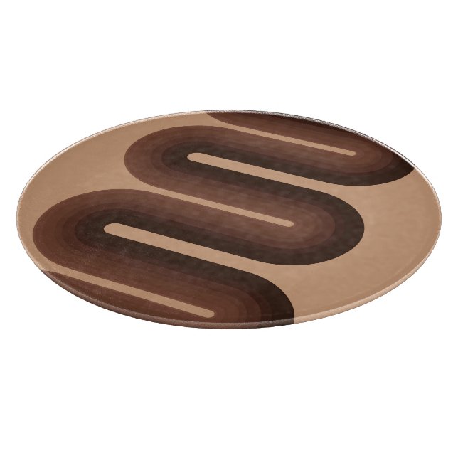 Minimalistisch Brown Geo Schneidebrett (Ecke)