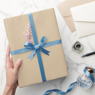 Minimalistisch Brown Kraft Solid Color Christmas W Geschenkpapier