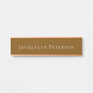 Minimalistisch Brown Schlicht Elegante Moderne Türschild