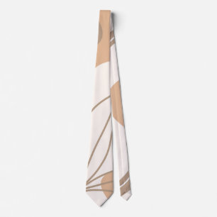 Minimalistisch Brown Tan und White Neck Tie Krawatte