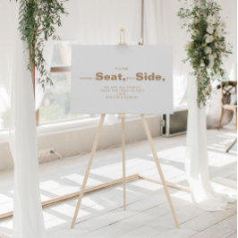 Minimalistisch Brown wählen Sie einen Sitzplatz, k Poster