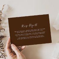 Minimalistisch Brown White Wedding Rezept Anfrage