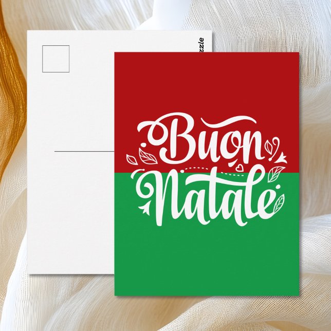 Minimalistisch Buon Natale Italienisch Frohe Weihn Postkarte (Von Creator hochgeladen)