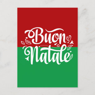 Minimalistisch Buon Natale Italienisch Frohe Weihn Postkarte