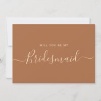 Minimalistisch Burnt Orange Bridesmaid Vorschlag