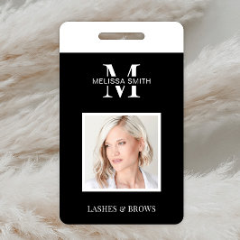 Minimalistisch Business Monogram Foto Beauty Salon Ausweis