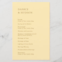 Minimalistisch Butter Yellow Modernes Hochzeitspro