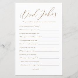 Minimalistisch Calligraphy Vater Jokes Baby Showsp