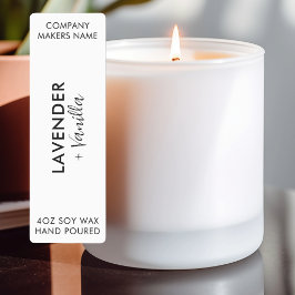 Minimalistisch Candle Jar Thin Vertikal Label Set Etiketten