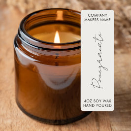 Minimalistisch Candle Jar Thin Vertikal Label Set Etiketten