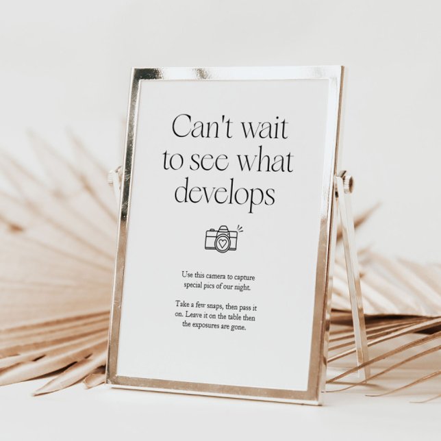 Minimalistisch Capture the Erinnerungen Table Sign Poster (Von Creator hochgeladen)