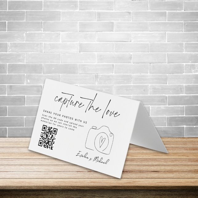 Minimalistisch Capture the Liebe QR code Folgekart (Von Creator hochgeladen)