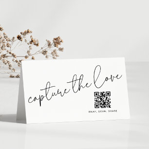 Minimalistisch Capture the Liebe QR code Folgekart