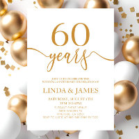 Minimalistisch Champagne 60. Hochzeitstag