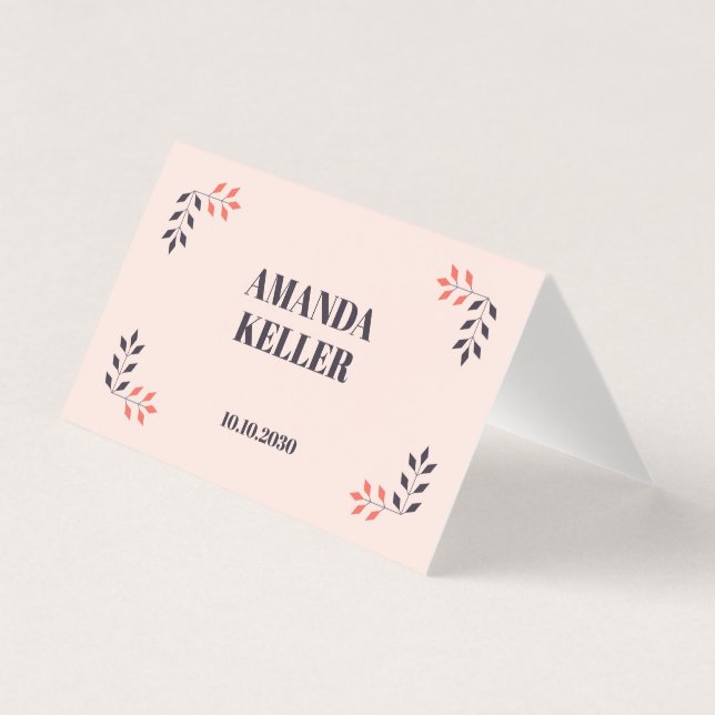 Minimalistisch Chic ästhetische Elegante Tabellenn (Vorderseite)