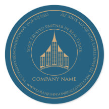 Minimalistisch chic Blue, Brown Real Anwesen Agent