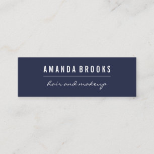 Minimalistisch Chic Blue Business Card Mini Visitenkarte