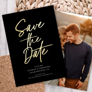 Minimalistisch-Chic-EDITABLE-FARBEN-Foto Save the  Folieneinladung