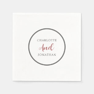 Minimalistisch Chic Elegant Calligraphy Script Wed Serviette