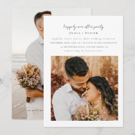 Minimalistisch-Chic-Empfang nur Hochzeitseinladung Einladung