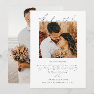 Minimalistisch-Chic-Empfang nur Hochzeitseinladung Einladung