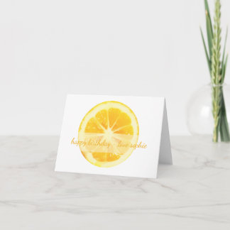 MINIMALISTISCH CHIC FUN YELLOW LEMON FRÜHSTÜCK GEB KARTE