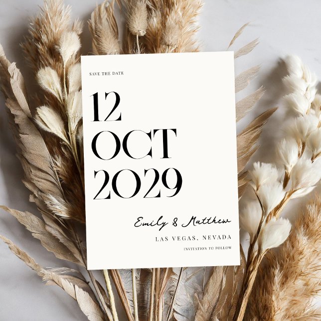 Minimalistisch-Chic-Hochzeit Save The Date (Von Creator hochgeladen)