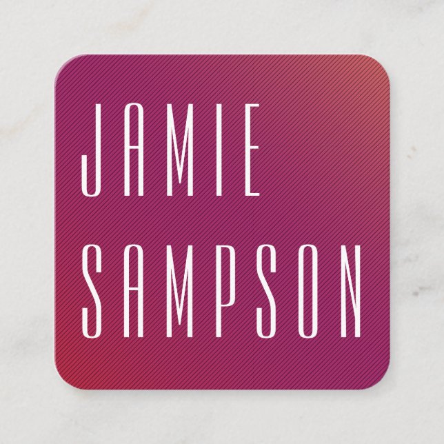 Minimalistisch Chic Magenta Quadratische Visitenkarte (Vorderseite)
