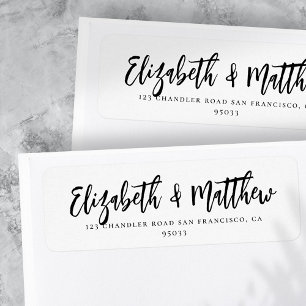 Minimalistisch Chic Modern Wedding Rücksendeadress