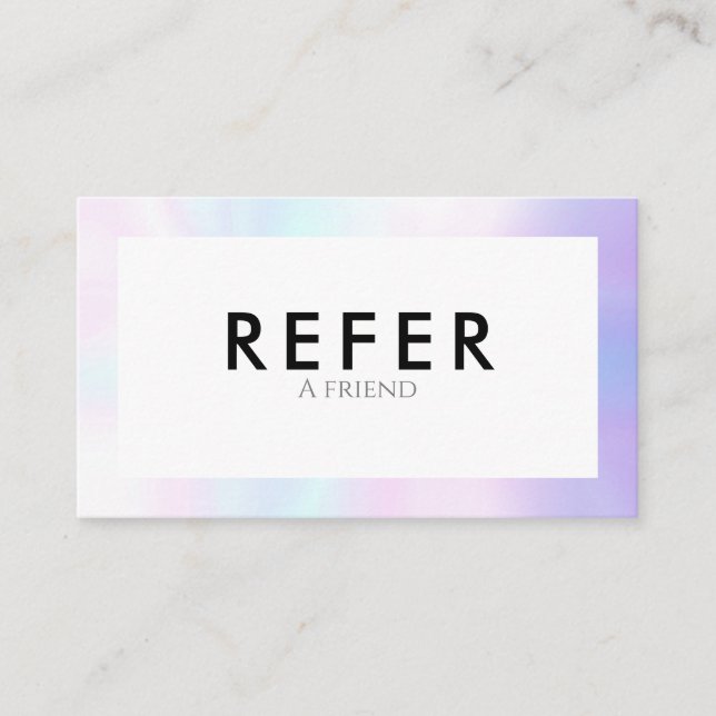 Minimalistisch Chic Pearl Border Empfehlungskarte (Vorderseite)