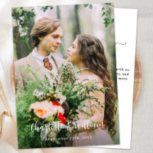 Minimalistisch Chic Personalisiert Simple Foto Wed