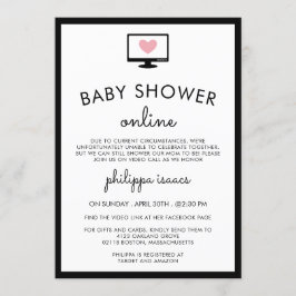 Minimalistisch Chic Virtual Baby Dusche Einladung