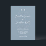 Minimalistisch Classic Dusty Blue Wedding Einladung<br><div class="desc">Minimalistisch Classic Dusty Blue Wedding Einladung</div>